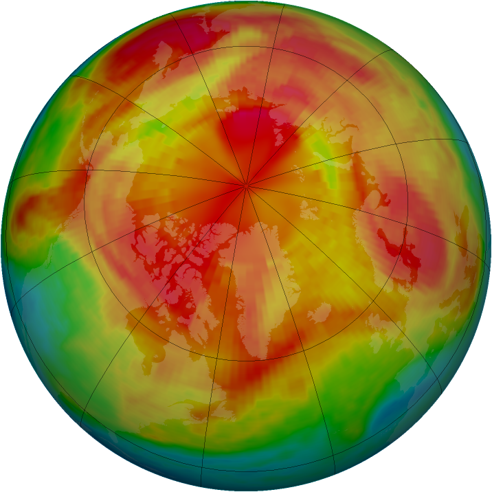 Arctic ozone map for 04 March 1987